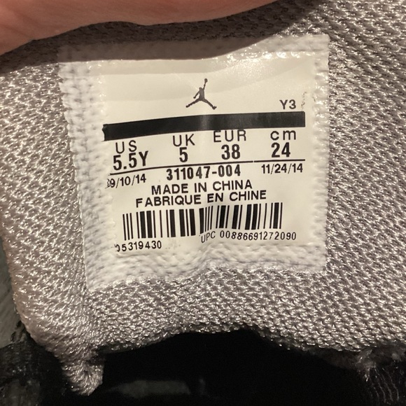 Nike Air Jordan Dub Zero Black/White-Classic Charcoal-Wolf Grey - Picture 5 of 7